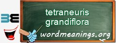 WordMeaning blackboard for tetraneuris grandiflora